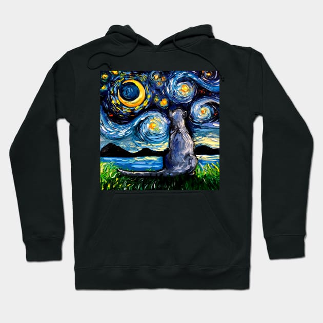 Russian Blue Night Hoodie by sagittariusgallery